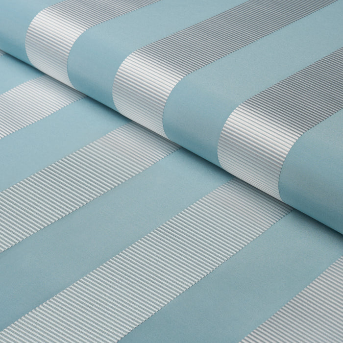 Schumacher Madison Wide Stripe Robin'S Egg Fabric 85772