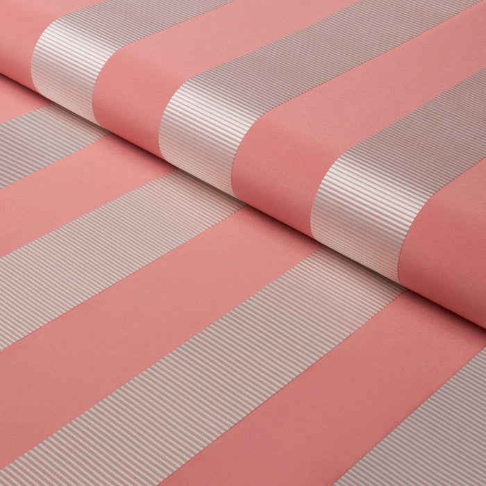 Schumacher Madison Wide Stripe Pink Fabric Sample 85774