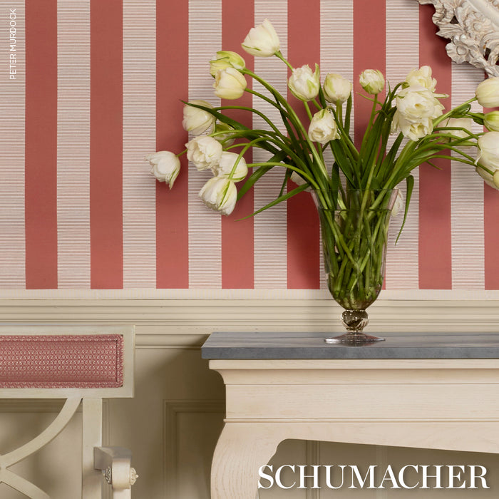 Schumacher Madison Wide Stripe Pink Fabric 85774