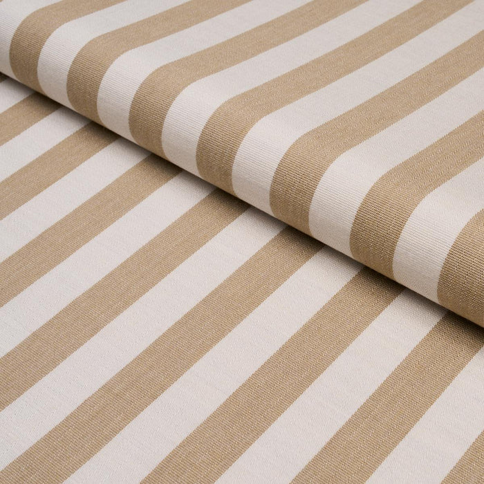 Schumacher Hanson Indoor/Outdoor Stripe Sand Fabric Sample 85800