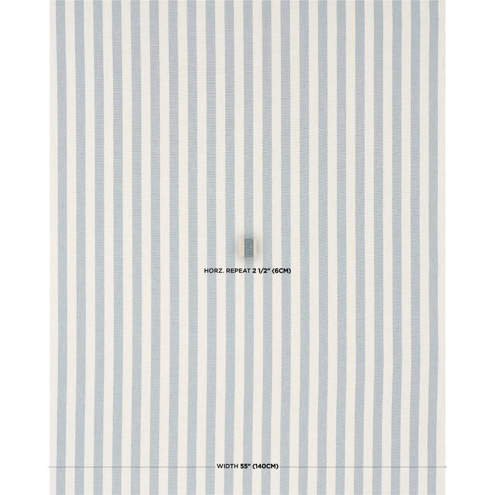 Schumacher Hanson Indoor/Outdoor Stripe Teal Fabric 85802