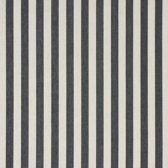 Schumacher Hanson Indoor/Outdoor Stripe Black Fabric Sample 85804