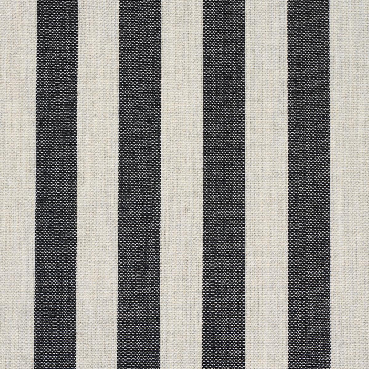 Schumacher Hanson Indoor/Outdoor Stripe Black Fabric Sample 85804