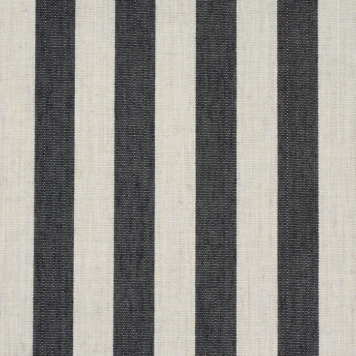Schumacher Hanson Indoor/Outdoor Stripe Black Fabric Sample 85804