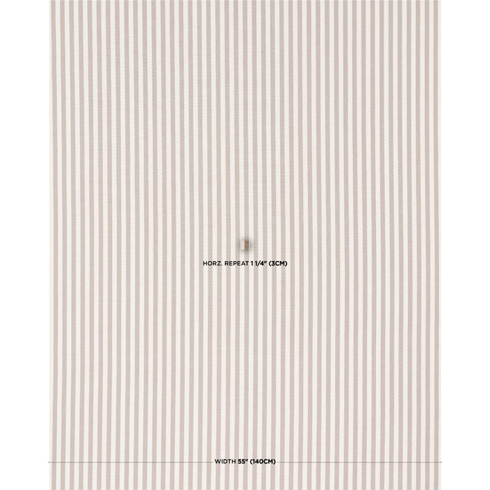 Schumacher Hanson Indoor/Outdoor Stripe Narrow Brown Fabric Sample 85811