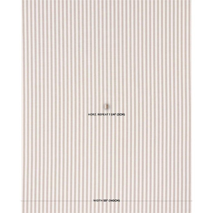 Schumacher Hanson Indoor/Outdoor Stripe Narrow Brown Fabric 85811