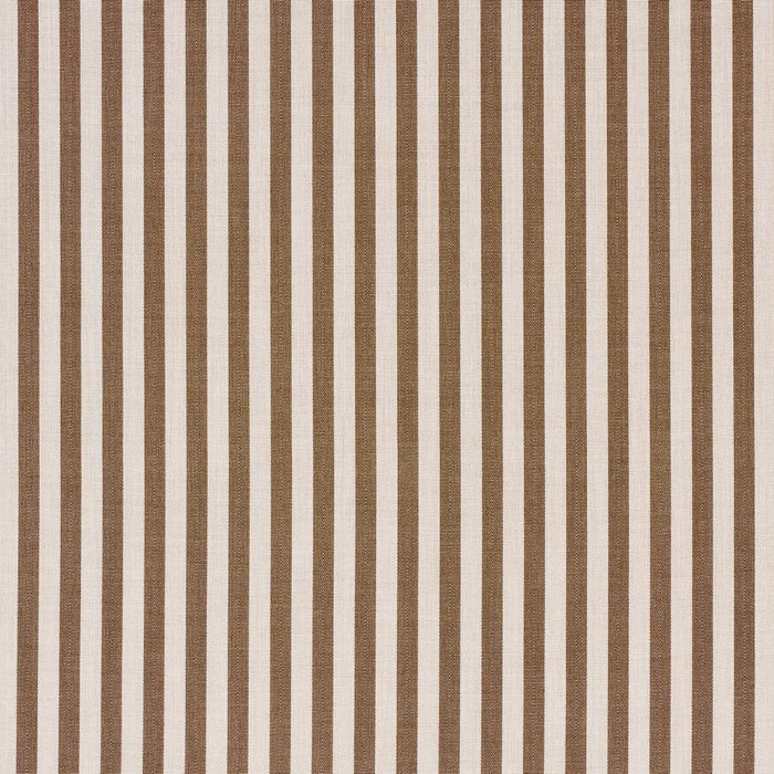 Schumacher Hanson Indoor/Outdoor Stripe Narrow Brown Fabric 85811