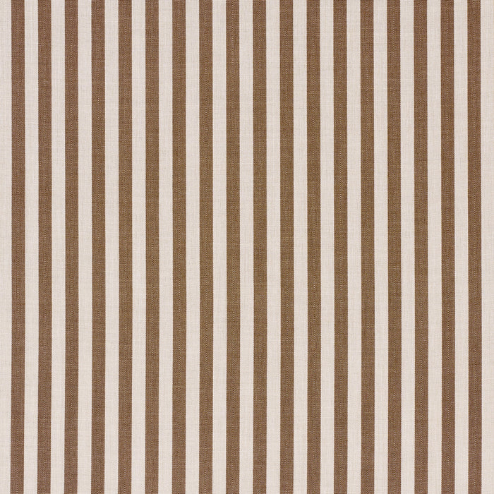 Schumacher Hanson Indoor/Outdoor Stripe Narrow Brown Fabric Sample 85811