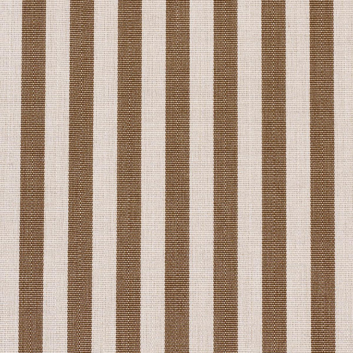 Schumacher Hanson Indoor/Outdoor Stripe Narrow Brown Fabric 85811