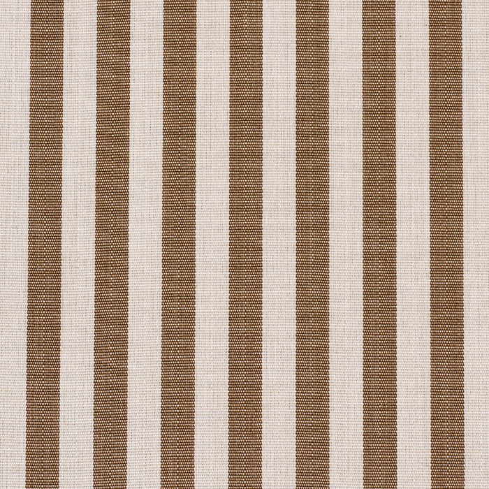 Schumacher Hanson Indoor/Outdoor Stripe Narrow Brown Fabric Sample 85811