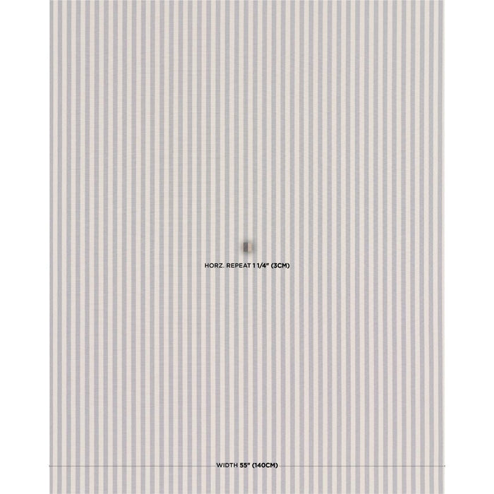 Schumacher Hanson Indoor/Outdoor Stripe Narrow Carbon Fabric 85812
