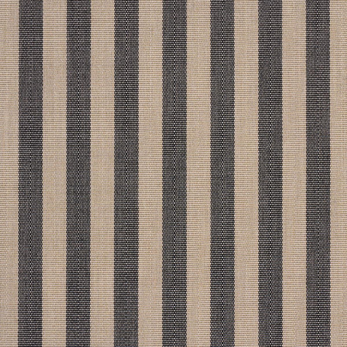 Schumacher Hanson Indoor/Outdoor Stripe Narrow Carbon Fabric 85812