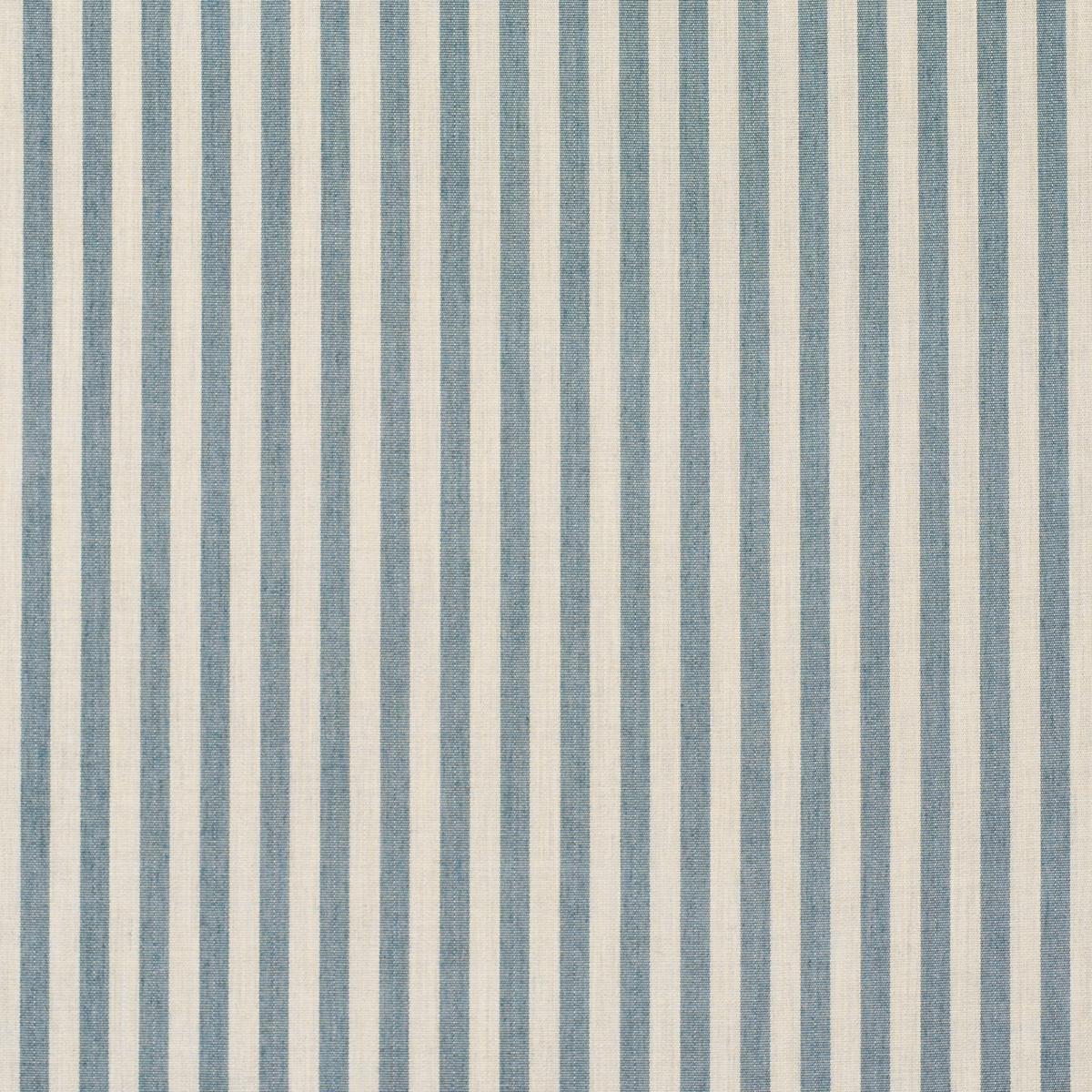 Schumacher Hanson Indoor/Outdoor Stripe Narrow Teal Fabric 85813