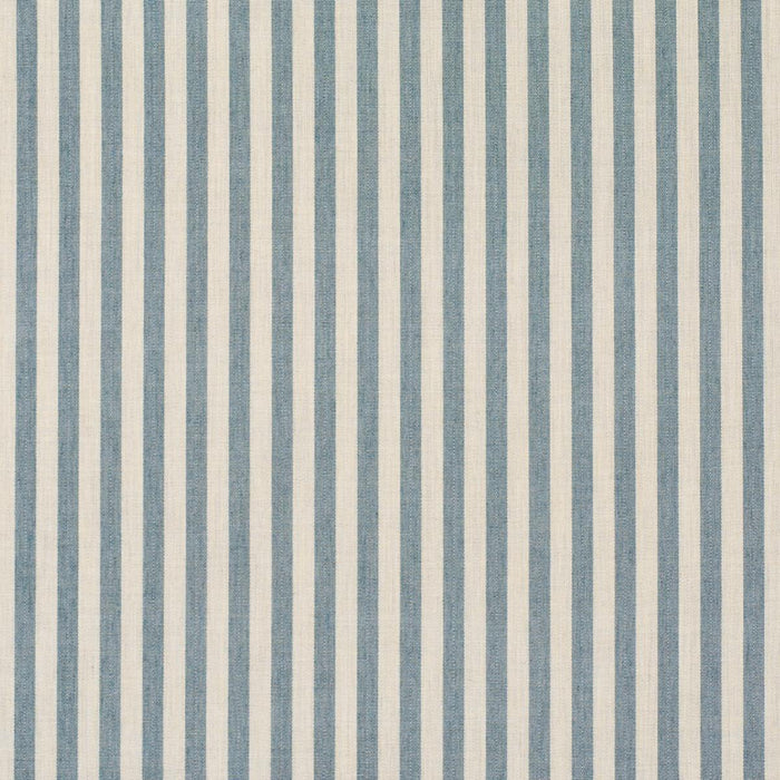 Schumacher Hanson Indoor/Outdoor Stripe Narrow Teal Fabric 85813