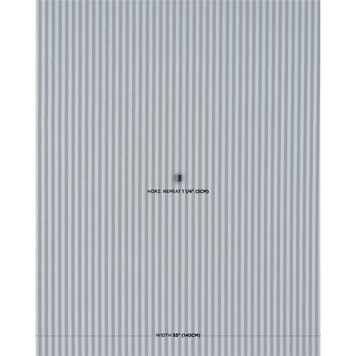 Schumacher Hanson Indoor/Outdoor Stripe Narrow Blues Fabric Sample 85814