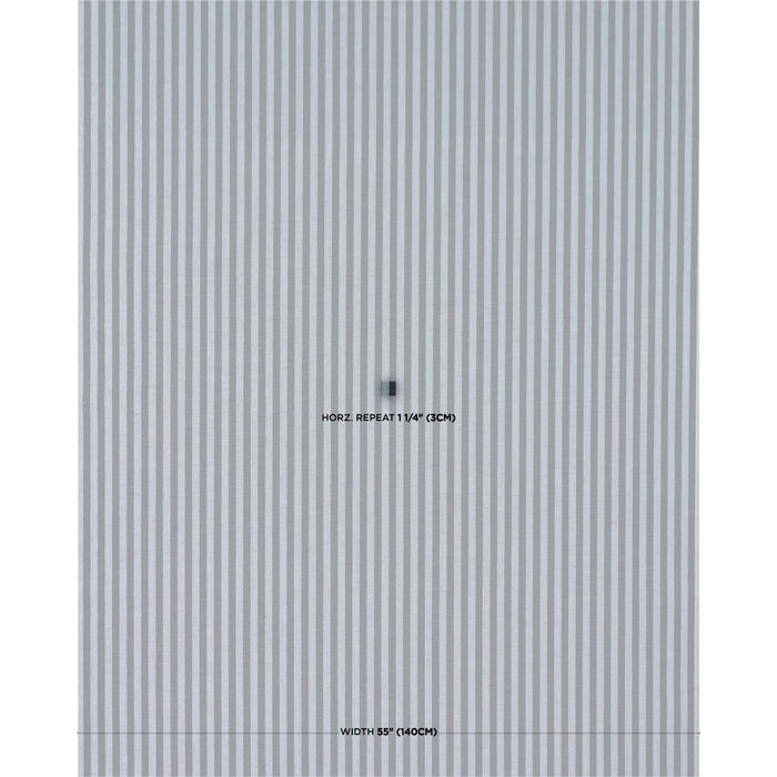 Schumacher Hanson Indoor/Outdoor Stripe Narrow Blues Fabric 85814