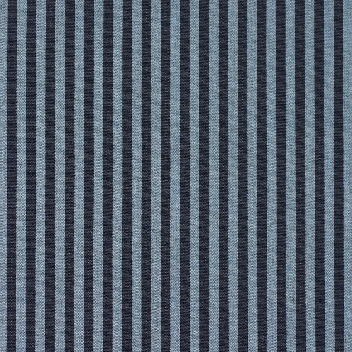 Schumacher Hanson Indoor/Outdoor Stripe Narrow Blues Fabric 85814