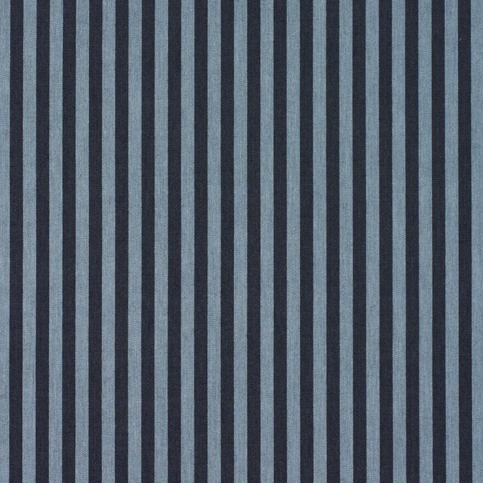 Schumacher Hanson Indoor/Outdoor Stripe Narrow Blues Fabric 85814
