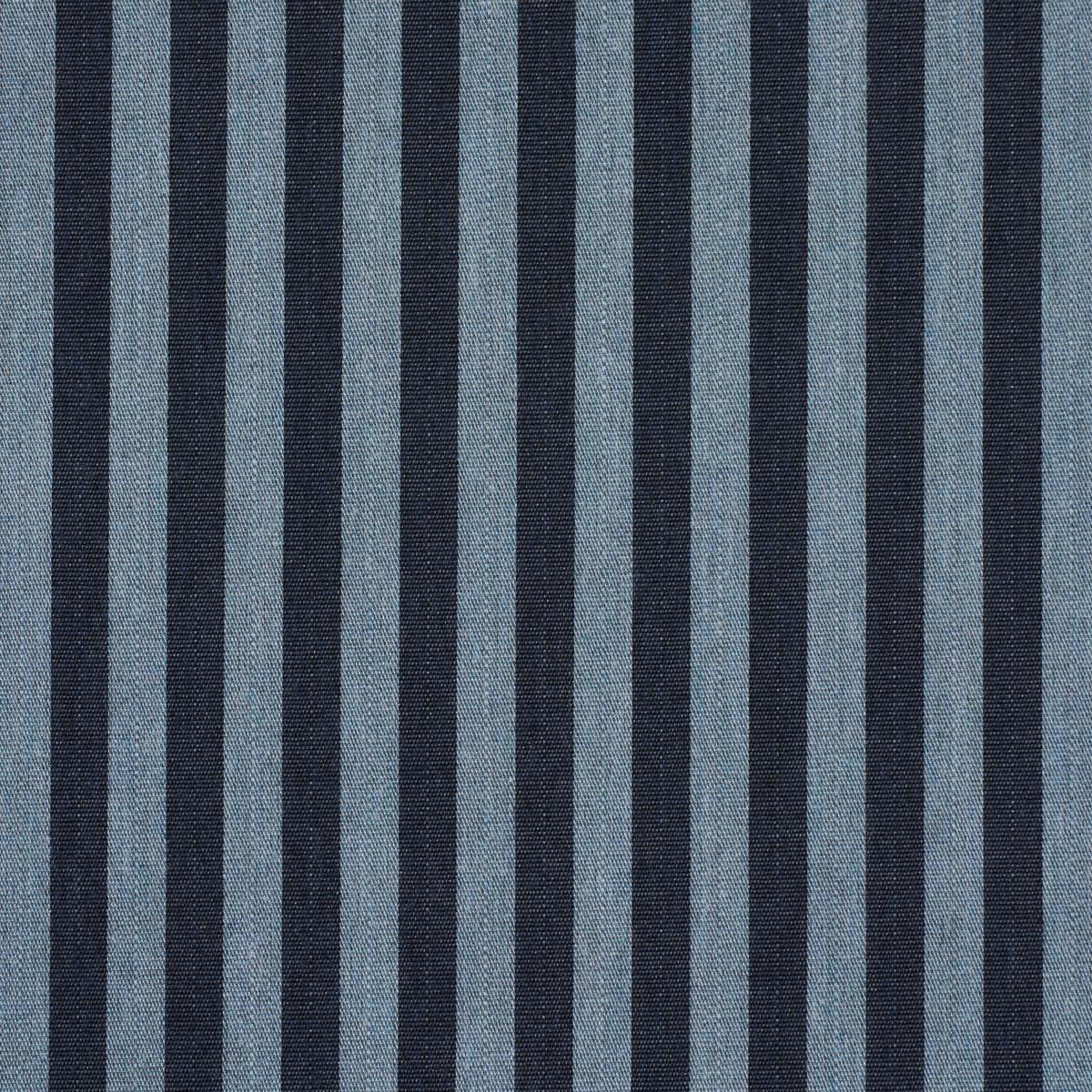 Schumacher Hanson Indoor/Outdoor Stripe Narrow Blues Fabric 85814