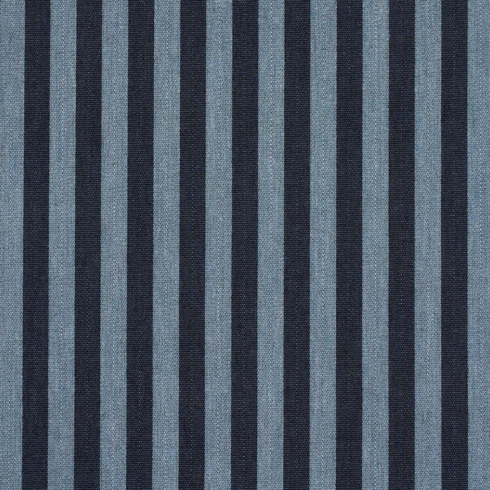 Schumacher Hanson Indoor/Outdoor Stripe Narrow Blues Fabric 85814