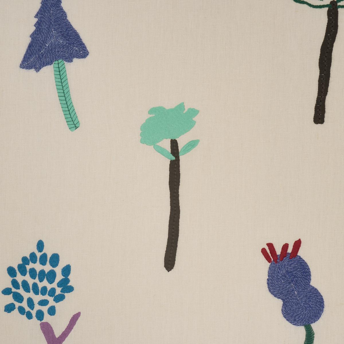 Schumacher Tropical Trees Brown Fabric 85850