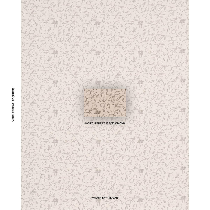 Schumacher Jungle Vine Cream Fabric Sample 85870