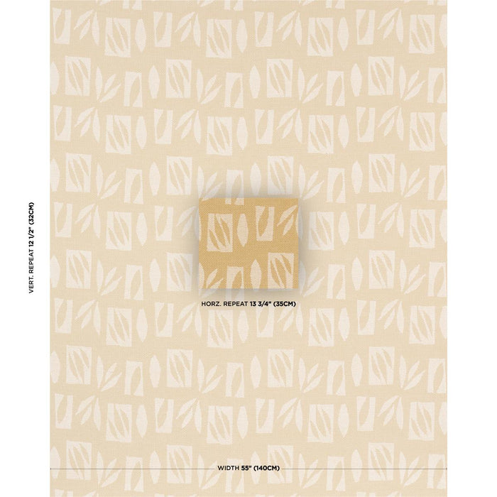 Schumacher Banana Leaf Cut Out Red Fabric Sample 85881