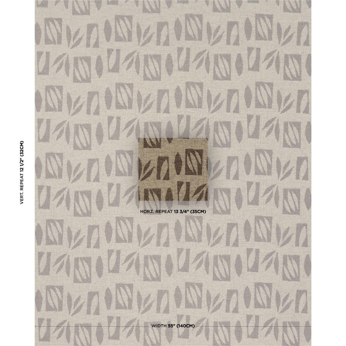 Schumacher Banana Leaf Cut Out Sky Fabric Sample 85882