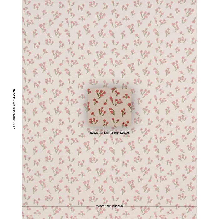 Schumacher Rosie Posy Woven Oat Fabric Sample 85890