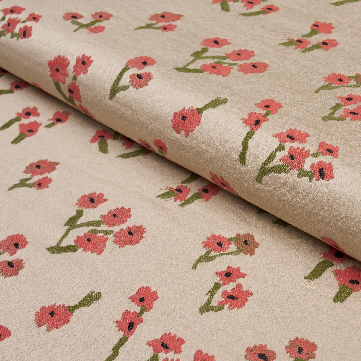 Schumacher Rosie Posy Woven Oat Fabric 85890