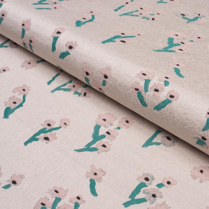 Schumacher Rosie Posy Woven Dark Blue Fabric Sample 85891