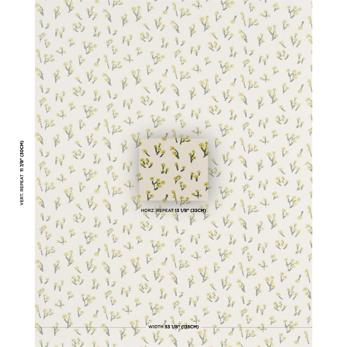 Schumacher Rosie Posy Taupe Fabric 85900