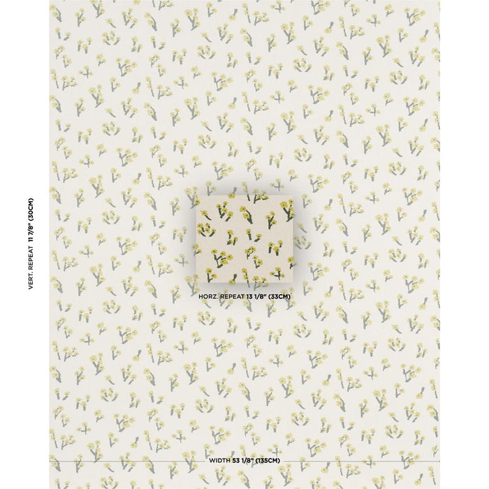 Schumacher Rosie Posy Taupe Fabric 85900