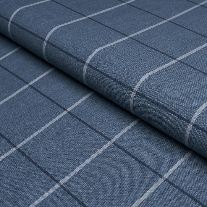 Schumacher Taos Grid Chestnut Fabric 85911