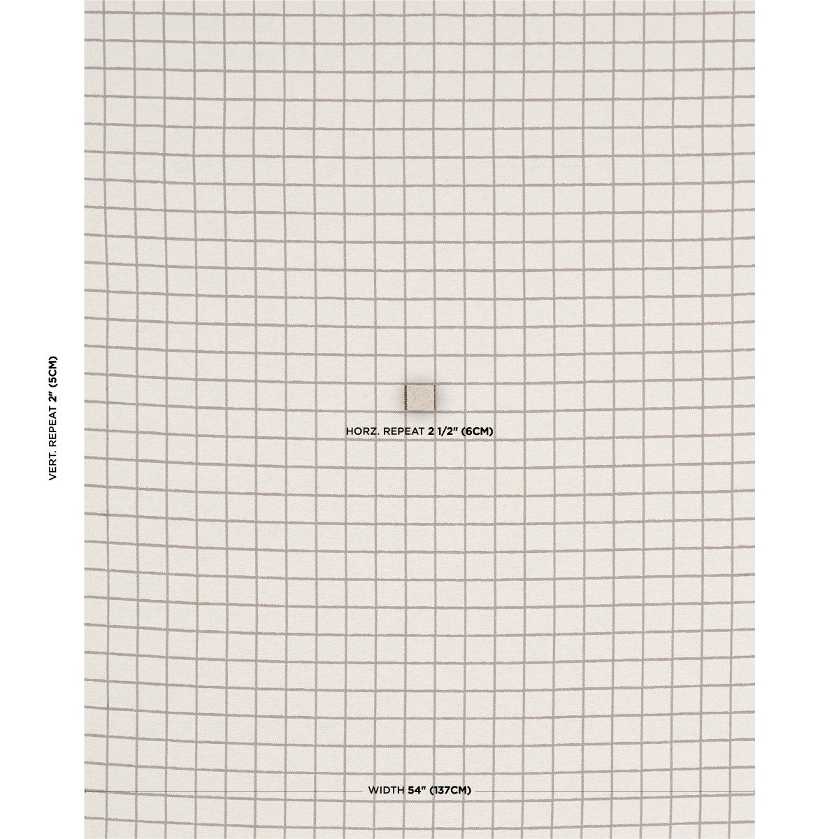 Schumacher Tucson Grid Sand Fabric 85920