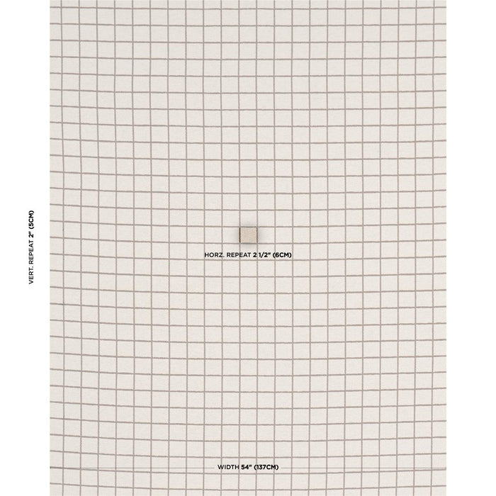 Schumacher Tucson Grid Sand Fabric Sample 85920