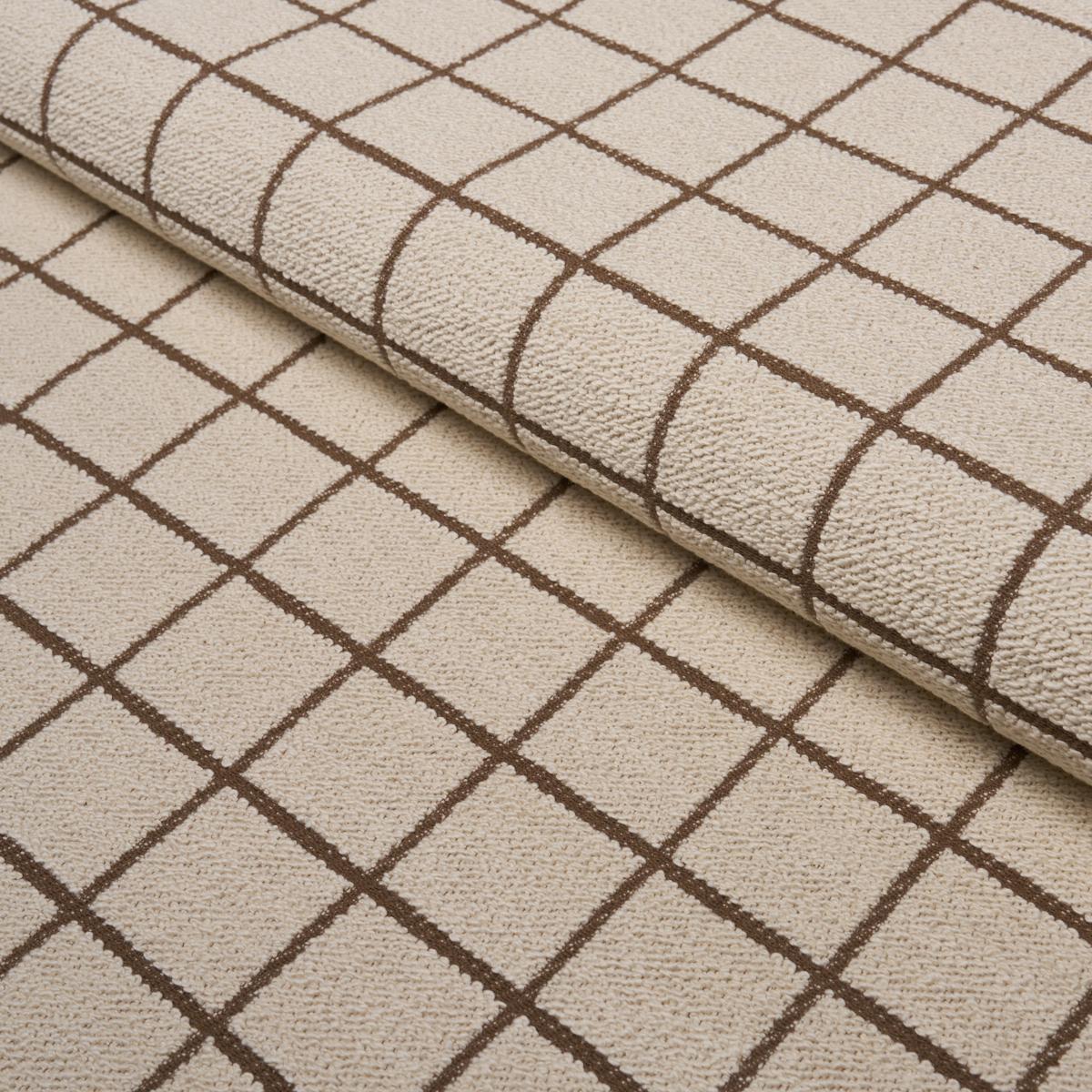Schumacher Tucson Grid Sand Fabric 85920