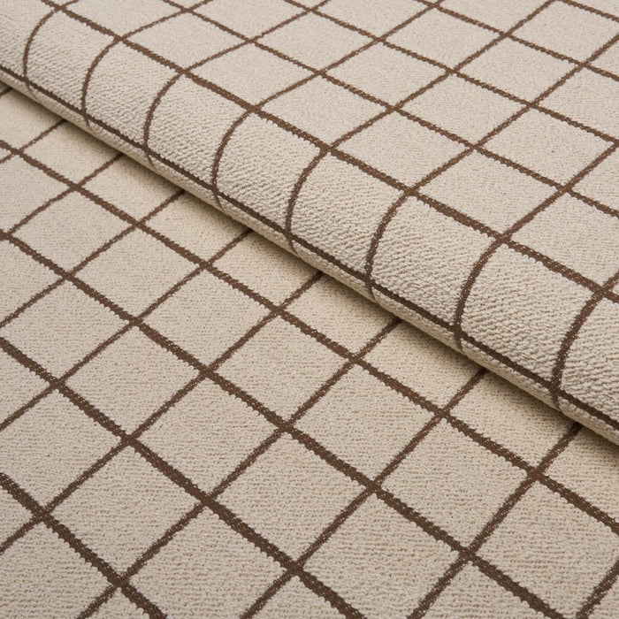Schumacher Tucson Grid Sand Fabric 85920