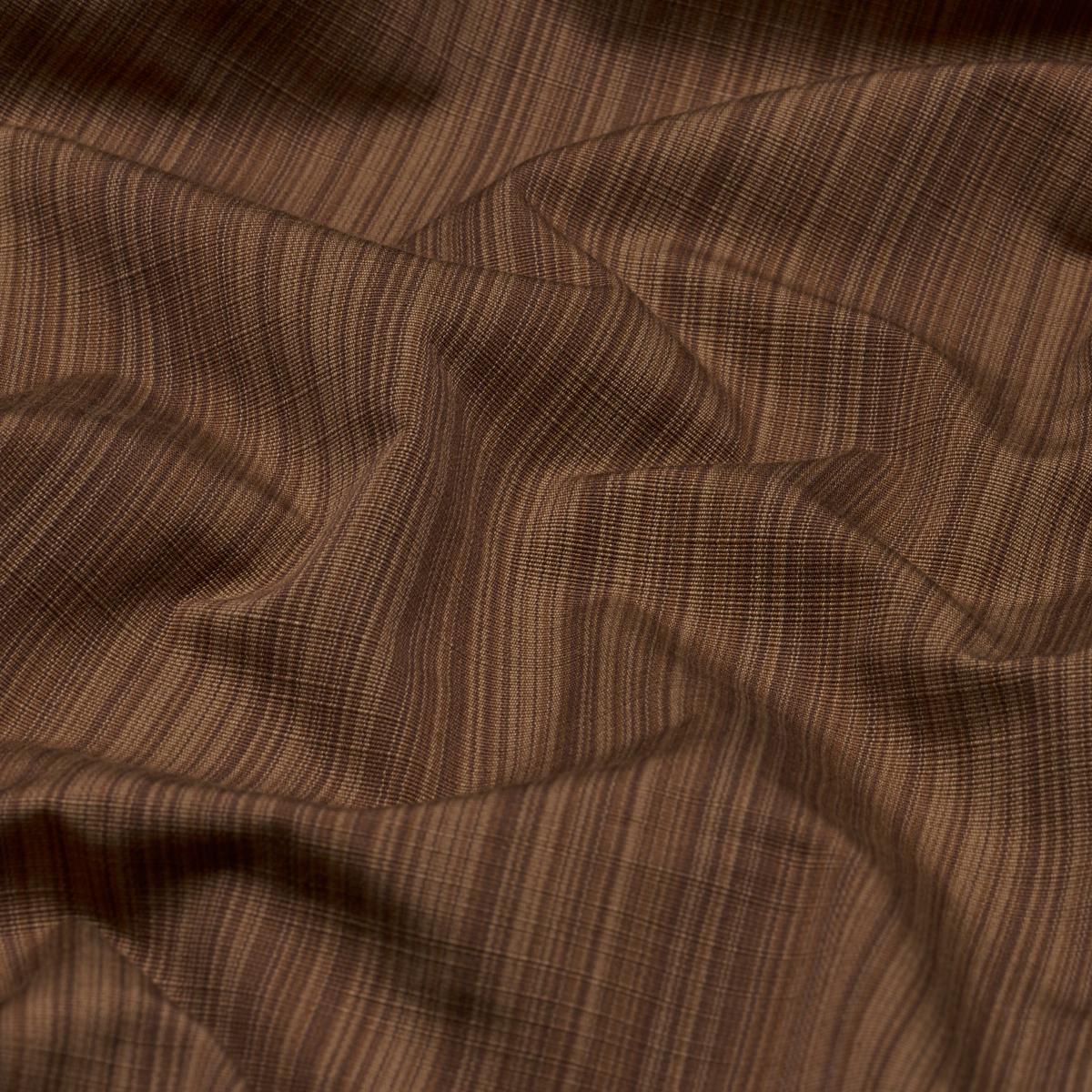 Schumacher Gracie Solid Strie Brown Fabric 85933