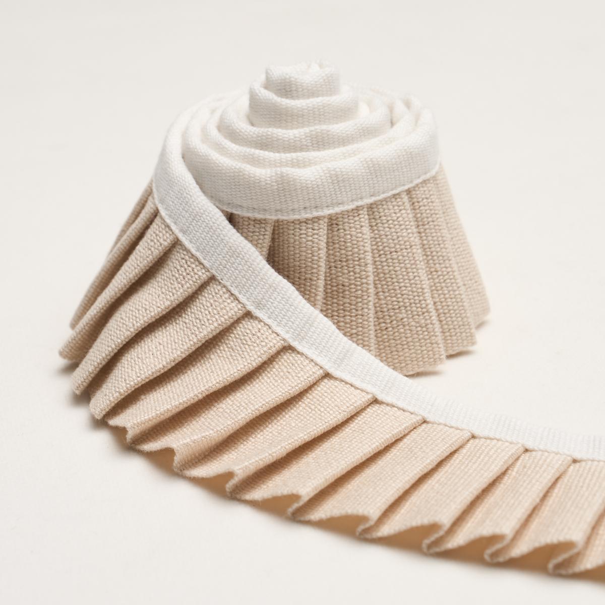 Schumacher Clara Pleated Tape Neutral Trim 85961