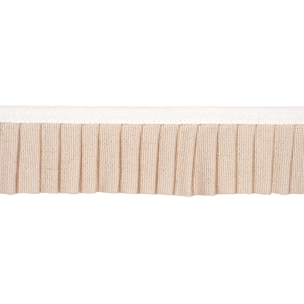 Schumacher Clara Pleated Tape Neutral Trim Sample 85961