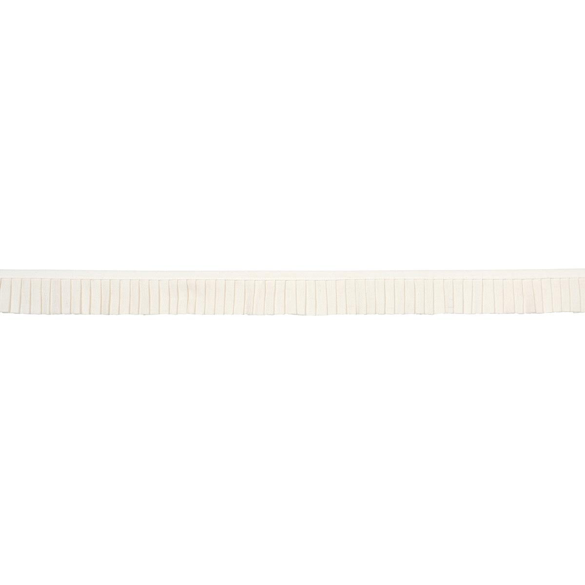 Schumacher Clara Pleated Tape Ivory Trim Sample 85962