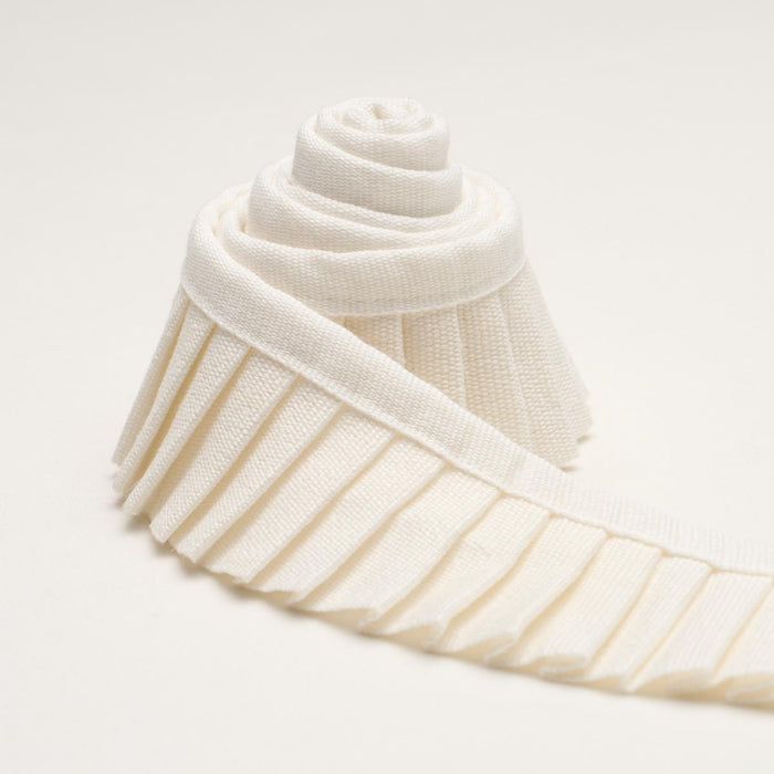 Schumacher Clara Pleated Tape Ivory Trim Sample 85962