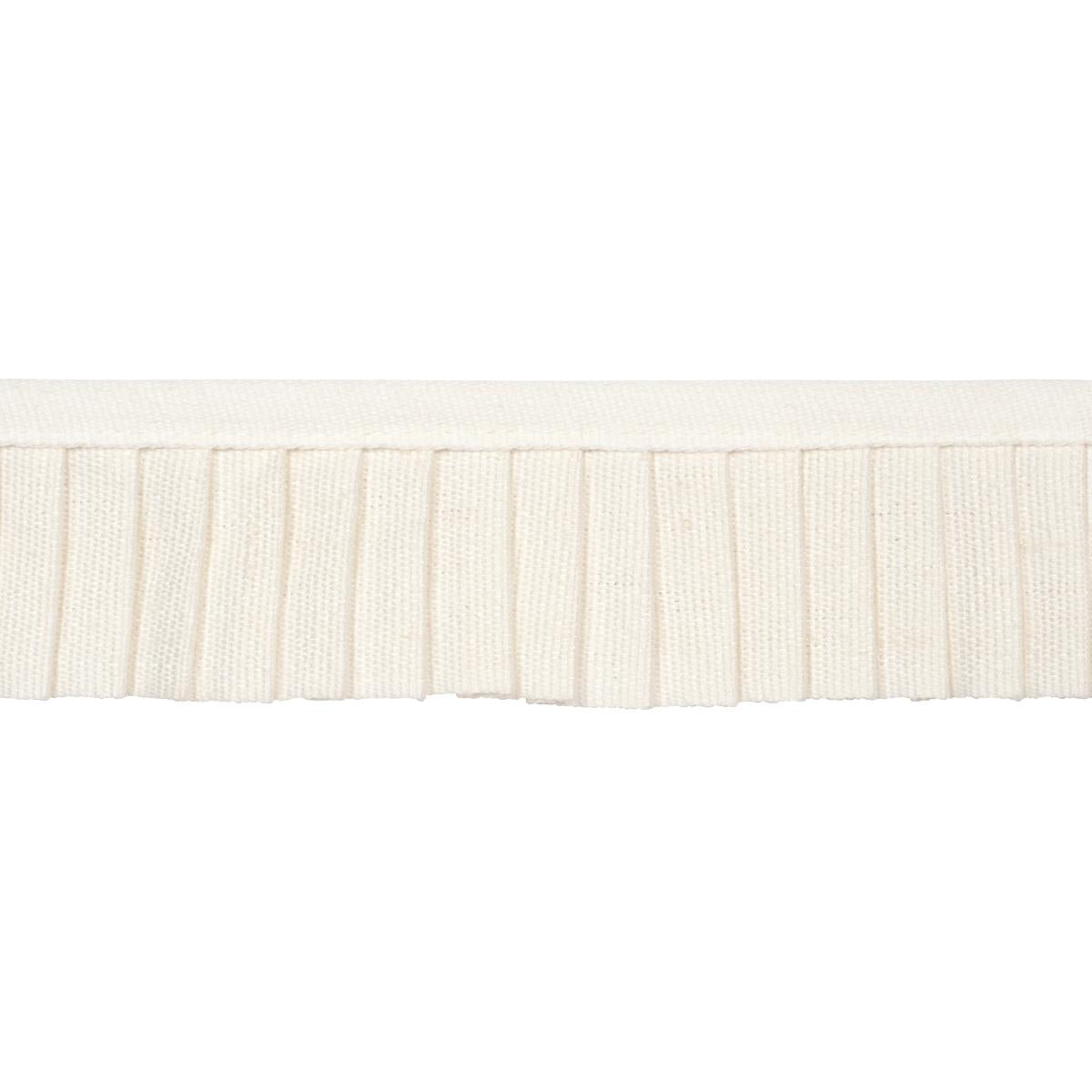 Schumacher Clara Pleated Tape Ivory Trim Sample 85962