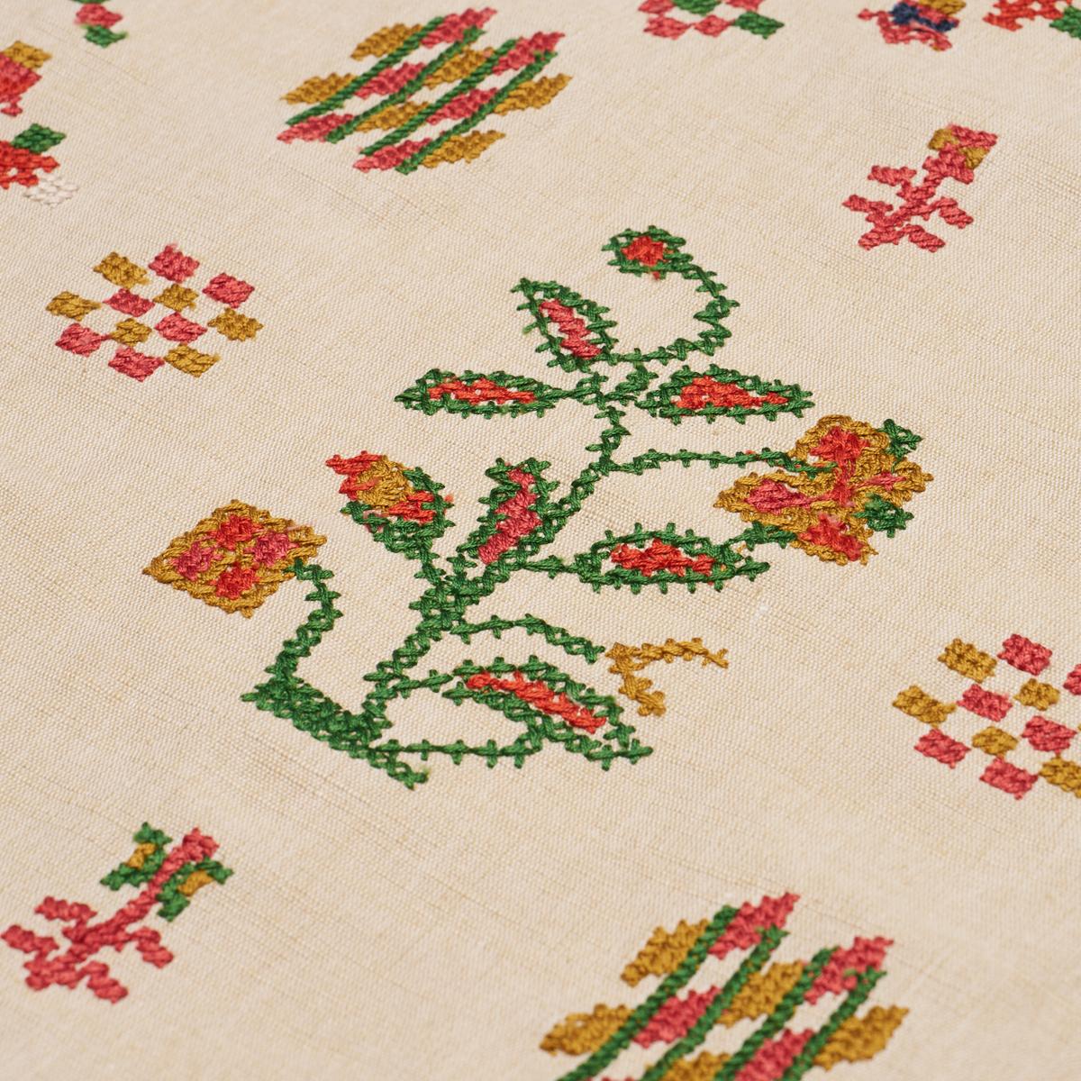 Schumacher Fairview Cross Stitch Embroidery Multi Fabric 85980