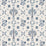 Schumacher Fairview Cross Stitch Embroidery Indigo Fabric Sample 85981