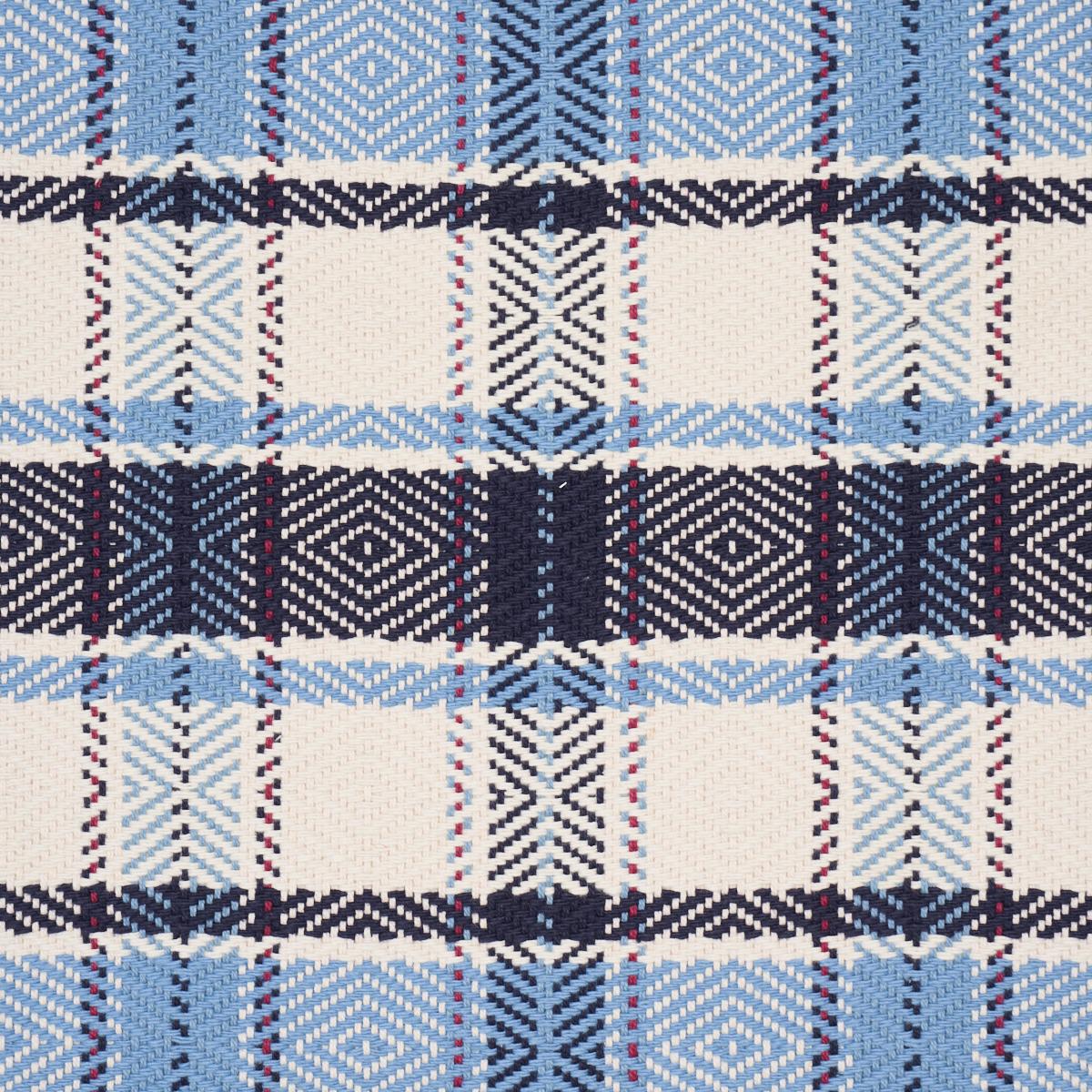 Schumacher Heidi Check Indigo Fabric 85990