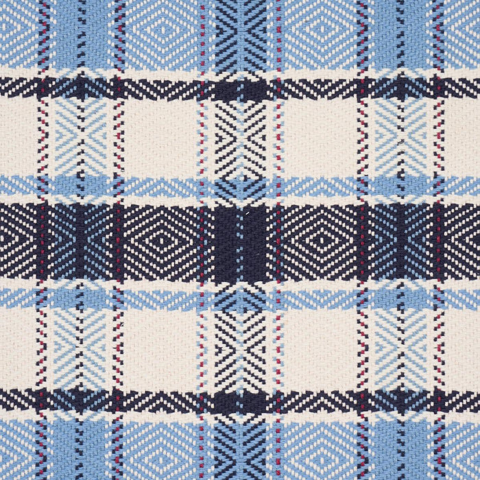 Schumacher Heidi Check Indigo Fabric 85990