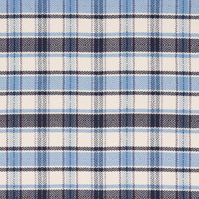 Schumacher Heidi Check Indigo Fabric 85990