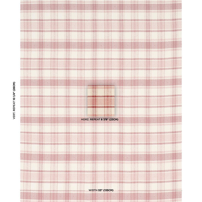 Schumacher Heidi Check Cranberry Fabric 85991